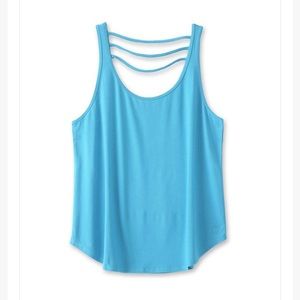 🏃‍♀️🏃‍♀️Navy Isla tank. Aqua Blue. Large